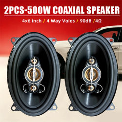 Altavoces Coaxiales de 4x6 Pulgadas y 500W para Auto, de Rango Completo, Diseño Delgado, para Mejorar el Sistema de Sonido Estereofónico del Vehículo