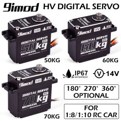 Servo sin escobillas 9imod 70KG 60KG 50KG Servo RC impermeable Motores Metal Gear 14V para 1/8 1/10 coche trepador de control remoto Robot Traxxas Scx10