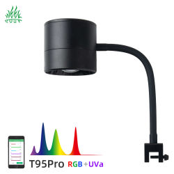 Lámpara LED para acuario Week Aqua T95 Pro RGB Plus con espectro UVa y control Bluetooth para acuarios plantados de agua dulce