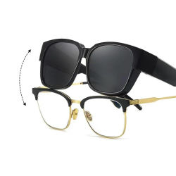 Nuevas gafas de sol polarizadas de moda, gafas graduadas para miopía, gafas portátiles para hombres y mujeres, gafas de conducción de pesca Vintage