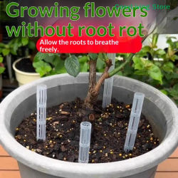 [CL]20 tubos de aireación para plantas, para macetas, previenen la putrefacción de raíces, evitan el exceso de riego para raíces sanas, herramientas de jardinería[CL]
