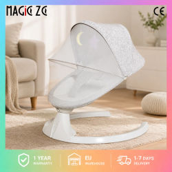 Columpio Eléctrico Inteligente para Bebés y Balancín con Música Bluetooth, Cuna Ergonómica Biónica de 5 Velocidades con Movimiento Automático para Calmar el Sueño, Asiento de Cuna para Recién Nacidos