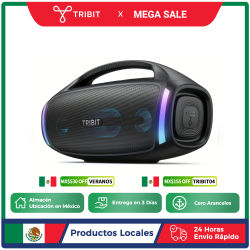 Altavoz Bluetooth TRIBIT StormBox Blast 2, potencia de 200 W con subwoofer, altavoz de fiesta IP67 para exteriores, tiempo de reproducción de 30 horas, LED, entrada de micrófono