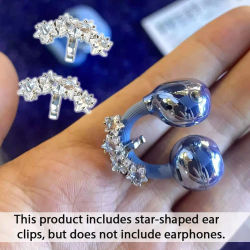 2 uds Little Star auricular hebilla de diamantes de imitación desmontable auriculares Bluetooth Clip exquisita decoración DIY accesorio para auriculares