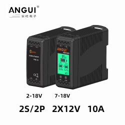 ANGUI KBX102S PNE PLC12V 24V Ecualizador de Baterías, Monitor de Baterías, Balanceador Activo, Pantalla de Voltaje, Conexión en Serie para Baterías de Plomo-Ácido y Li-ion