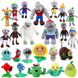 Plantas Vs Zombies juguetes de peluche Gargantuar Conehead Zombie Yeti girasol Chomper personaje del juego muñeco de peluche regalos de cumpleaños para niños