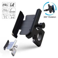 Soporte de Aluminio para Teléfono Móvil para Bicicleta, Soporte Universal para Teléfono Celular para Bicicleta, Compatible con Teléfonos de 4-7 Pulgadas, Resistente al Agua y a los Golpes, Soporte