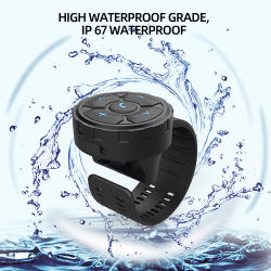 Auriculares inalámbricos Bluetooth 5,3 con botón remoto para casco, controlador multimedia para manillar de motocicleta/bicicleta, Control del volante del coche