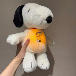 Nuevo Juguete de Peluche con Música y Luz para Bebés, con Sonidos Relajantes de Respiración y Diseño de Snoopy, el Mejor Regalo de Navidad