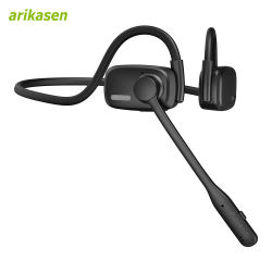 Auriculares Bluetooth con micrófono Boom Cancelación de ruido Llamada manos libres Auriculares inalámbricos de oído abierto Botón de silencio para conductores Gimnasio