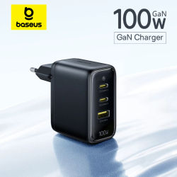 Cargador Rápido Baseus de 100W, Tipo C, USB, Compatible con QC, PD, PPS, Cargador Portátil para iPhone 17, 16, 15, 14, Macbook Air, Cargador para Laptop