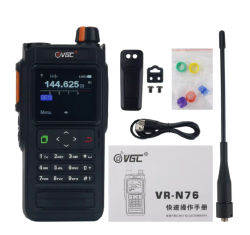 VR-N76 Walkie Talkie portátil UV de doble banda IP67 impermeable Radio al aire libre Bluetooth posicionamiento GPS ​