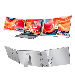 Monitor retroiluminado LCD portátil serie Gaming FHD IPS extensor de pantalla triple doble de alta definición para seguimiento de productividad