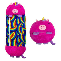 Sacos de dormir de dibujos animados para niños, saco de dormir con almohada, muñeco de peluche, almohada para niños y niñas, saco de dormir de animales para cumpleaños