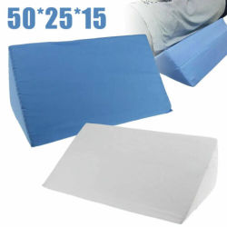 Almohada de cuña para dormir, reflujo ácido después de la cirugía, almohada triangular elevada para mesita de noche, dormitorio, oficina, capa de aire, espuma viscoelástica