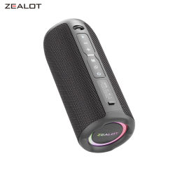 ZEALOT-Altavoz Bluetooth S49 Pro, inalámbrico, portátil, TWS, estéreo, compatible con tarjeta TF, Control LED, Bluetooth 5,2, batería de 3600mah