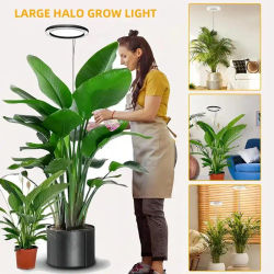 Anillo LED de 160cm de altura ajustable, luces de cultivo para plantas de interior, luz grande de espectro completo para plantas de interior, lámpara de cultivo USB
