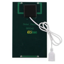 Cargador Solar USB Portátil a Prueba de Agua de 5V, Panel Solar para Camping, Senderismo y Actividades al Aire Libre, para Teléfonos, Bancos de Energía y Dispositivos Pequeños