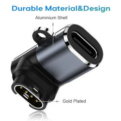 Para Garmin Fenix 8 7 7S 7X 6S 6 Forerunner 955 965 Quatix cargador de USB-C adaptador de cargador para reloj inteligente adaptador de Cable de carga Garmin