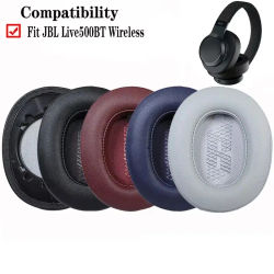 Almohadillas de repuesto para jbl LIVE500BT live 500bt, almohadillas de espuma suave de cuero para auriculares Bluetooth