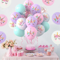 Globo de cumpleaños de unicornio, globo de látex, decoración de fiesta de feliz cumpleaños de unicornio, suministros de fiesta de cumpleaños para niñas, globo para Baby Shower