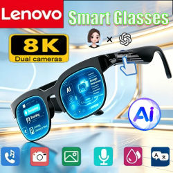 Lentes Inteligentes Lenovo 8K con IA, Bluetooth, Traducción por IA, Grabación, Reproducción de Música, Lentes de Sol con IA para Hombre y Mujer