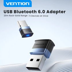 Adaptador USB Bluetooth 6.0 para computadora portátil y de escritorio: Dongle inalámbrico de largo alcance de 20 m para Windows 11/10/8.1, receptor y transmisor Bluetooth