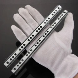 Guías para cajones con rodamiento de bolas, 2 uds., 8 "-16", toboganes para muebles, rodamientos de bolas de acero, para teclado, armario, cajones