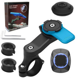 Soporte para teléfono de motocicleta, soporte para teléfono móvil antivibración para bicicleta con amortiguador de vibración, fijación/descarga de liberación rápida