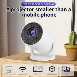 Proyector portátil con corrección automática Keystone, 8000LM, inalámbrico, fidelidad, Bluetooth, cine en casa, 1080P, para ordenador portátil
