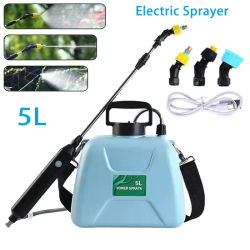 Pulverizador Eléctrico de Hombro de 5/8L con Pistola Rociadora, Rociador Automático para Plantas de Jardín, Herramienta de Riego Recargable por USB