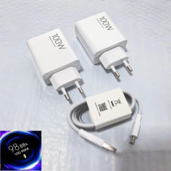 Cargador Rápido Turbo Xiaomi 100W EU con Adaptador de Corriente y Cable Tipo C de 6A para Mi 17 15 14 13 12 Pro Ultra Lite K80 70Pro K90 Pro Max Ultra