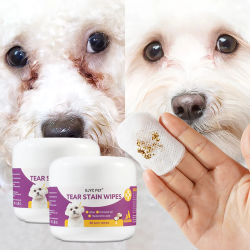 1 paquete de toallitas suaves para ojos de mascotas, extractos de plantas, sin irritación, quitamanchas para gatos, perros, elementos esenciales portátiles para el cuidado de los ojos