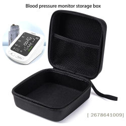 ❀ Estuche de Viaje Rígido de EVA para Monitor de Presión Arterial - Bolsa Protectora Impermeable y Resistente a Impactos con Bolsillo de Malla