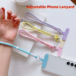 Cordón corto ajustable Universal, correa colorida para muñeca y mano, accesorios para funda de teléfono móvil