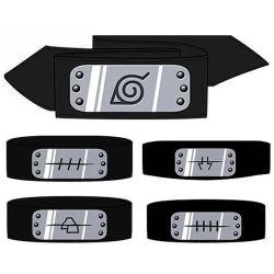 Diademas de Anime Uzumaki Akatsuki figura accesorios de Cosplay accesorios cinturón para la cabeza dibujos animados niños niño Protector de frente juguetes para bebés