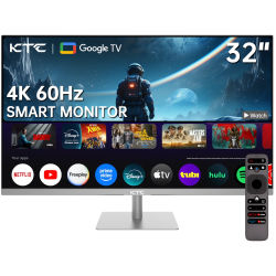 Monitor inteligente KTC 4K de 32 pulgadas, monitor inteligente Google System UHD (3840x 2160) con parlantes A32Q8