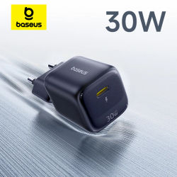 Cargador de Teléfono Baseus de 30W, Cargador USB C con PD3.0, QC3.0, PPS, Carga Rápida para iPhone 17, 16, 15, 1 Pro Max, iPad, Xiaomi, Cargador Rápido GaN