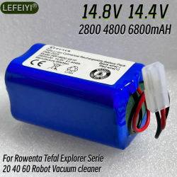 14,8 V 6800 mAh RS-RT 900866 Rowenta Tefal Explorer Series 20 40 60 Robot aspirador batería de iones de litio accesorios de Cepillo Lateral