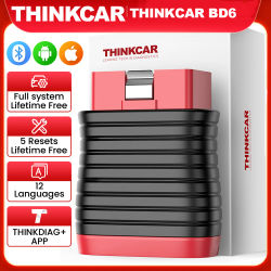 THINKCAR BD6 obd2 con Bluetooth, escáner inalámbrico para todos los sistemas, para iOS y Android, 5 reajustes, 10 piezas