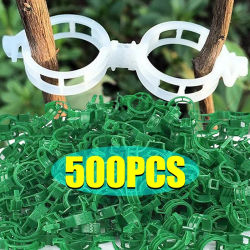 Clips de soporte para plantas de jardín, Clips de plástico seguros para plantas trepadoras, tomate, uva, vid, verduras, soportes de fijación para plantas, 10-500 Uds.