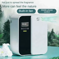 Máquina difusora de Aroma, difusor sin agua montado en la pared para habitación grande, difusor de aceites esenciales Bluetooth, olor eléctrico para el hogar