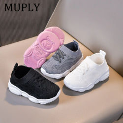 Zapatos para niños, zapatillas antideslizantes con parte inferior de goma suave para bebés, zapatillas planas informales, zapatos deportivos de talla para niños y niñas
