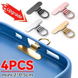 4-1PCS Mini Separador Metálico Universal de Doble Orificio para Cordón de Teléfono, Clip Silencioso para Cordón de Teléfono, Separador de Tarjeta, Separadores para Cordón de Muñeca de Celular