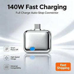 Cargador Inteligente de 140W con Desconexión Física, Protector de Batería, Protección Contra Sobrecarga, Apagado Automático para Dispositivos Tipo-C