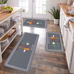 Alfombrilla de esponja multiusos para absorción de agua, antideslizante, para cocina, baño, absorción de humedad, alfombra lavable a máquina, 1 pieza