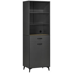 HOMCOM Mueble de cocina tipo buffet, unidad de almacenamiento en cm para cocina, sala de estar, baño, diseño industrial, piezas metálicas No