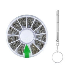 240 Uds. Surtido de tornillos y tuercas Mini Tornillos pequeños 12 tipos para reparar gafas de sol relojes de teléfono gafas M1 a M1.4