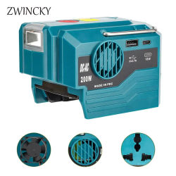 Inversor de energía portátil para batería de iones de litio Bosch, cargador de Banco de energía USB, 120V/220V, 200W