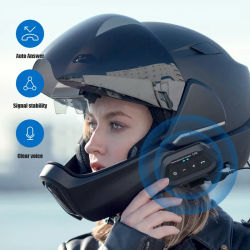 Casco de motocicleta auriculares Bluetooth 1200mAh Larga modo de reposo inalámbrico manos libres impermeable motocicleta auricular Moto